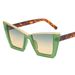 Men's Sunglasses Cat Eye Fashion Square Frame Colored Sunglasses Women's Street Fashion Contrast Color Personality Butterfly Large Frame Sunglasses_viptrois.com