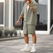Men's Clothing Men's Summer Suit Men's Spring And Summer Sports Suit Shirt Versatile Shorts Two Piece Suit_viptrois.com