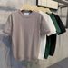 Men's Clothing T Shirt Solid Color Vertical Stripes Breathable Short Sleeve Knit T-Shirt - Solid & Striped Casual Round Neck Tee For Summer_viptrois.com