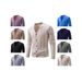 Men's V-Neck Knit Cardigan Sweater - Warm & Stylish Long Sleeve Pullover For Casual & Business Casual Wear_viptrois.com