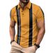 Men's Clothing 2025 Summer New Men's Lapel Digital Printing Color Matching Casual Outdoor Short Sleeved T Shirt_viptrois.com