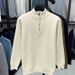 Men’s Half-Zip Stand Collar Knit Sweater – Trendy Casual Pullover For Autumn & Winter, Classic Layering Piece_viptrois.com