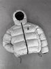 Gothic Hip-Hop Reversible Puffer Jacket, High-Street Embroidered Coat, Minimalist Winter Outerwear_viptrois.com