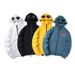 Men's Clothing Personality Dark Print Dark Gothic Print Hooded Sweatshirt With Color Block Design - Retro Streetwear Pullover For Men & Women_viptrois.com