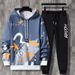 Teen Hooded Sweater Men's And Women's Spring And Autumn Loose Casual Cartoon Graffiti Ins Top Jacket_viptrois.com
