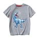 Mother & Kids European And American Children's Clothing Boy Tops 2025 Summer New Boys Printed Gray Short Sleeved Cartoon T Shirt Factory Wholesale_viptrois.com