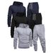 Unisex 3-Piece Winter Tracksuit Set - Fleece-Lined Hoodie & Joggers With Breathable Comfort_viptrois.com