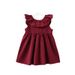 2024 summer girls' Korean version simple and trendy lotus leaf edge tied butterfly bow dress_viptrois.com