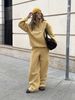 Oversized Letter Print Sweatshirt & Jogger Set - Unisex Streetwear Lounge Two-Piece, Drop Shoulder Long Sleeve Hoodie With Matching Drawstring Pants_viptrois.com