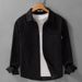 Bamboo Patterned Shirt Jacket For Men's Passing, Loose Retro Top, Workwear, Long Sleeved Shirt_viptrois.com