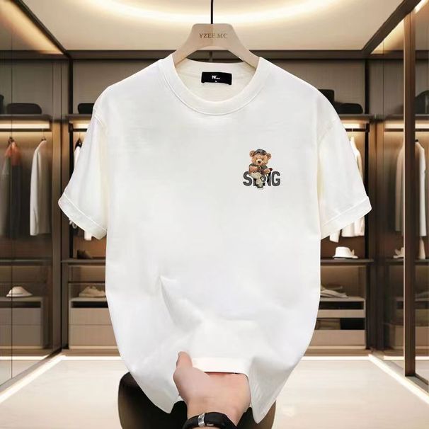 Men's High-quality Round-neck Pullover Short-sleeved T-shirt_viptrois.com