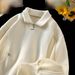 Unisex Hybrid Zip-Neck Sweatshirt – Streetwear Half-Zip Pullover With Contrast Stitching & Stand Collar (M-XXL, Anti-Wrinkle, Oversized Silhouette)_viptrois.com