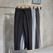 Men's Clothing Drawstring Elastic Waist Small Suit Trousers Men Simple Cotton Suit Trousers Casual Trousers Solid Color Nine Points Suit Trousers_viptrois.com