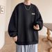 NASA Co Branded Round Neck Sweater Men's Spring And Autumn American Brand High Street Print Trendy Casual Long Sleeved_viptrois.com