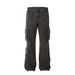 Men's Clothing overalls heavyweight multi pocket tie dye design jeans spring and autumn men and women straight pants_viptrois.com