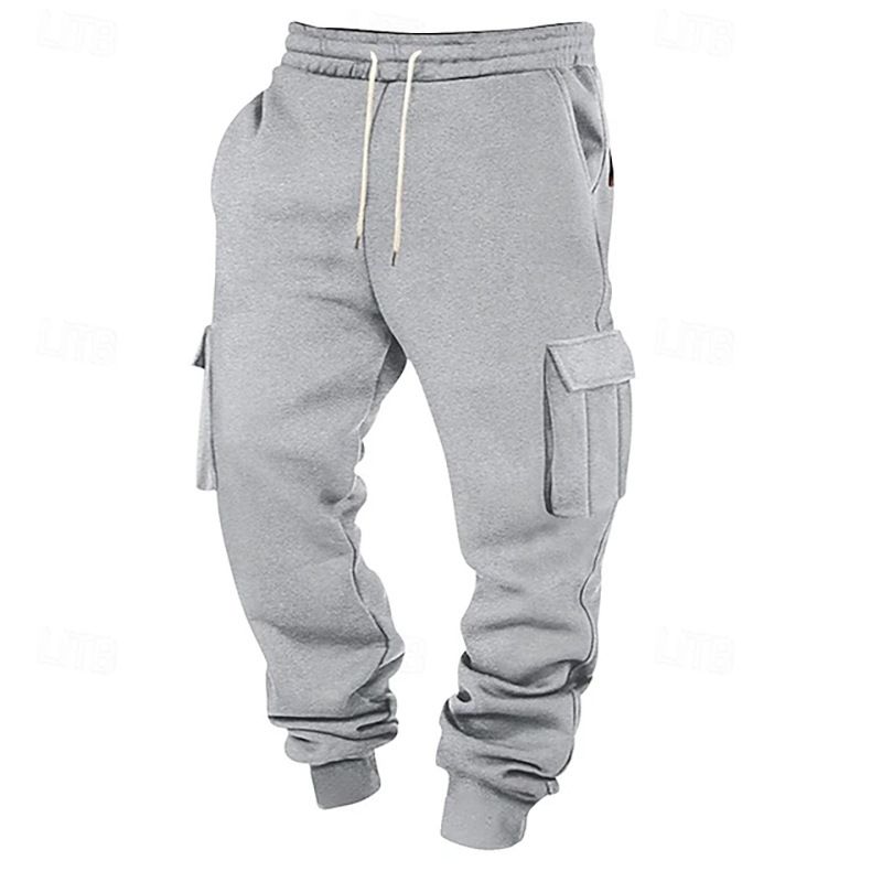 Men's Cargo Pants With Multiple Pockets - Comfortable Straight Leg Casual Trousers For Outdoor Sports & Daily Wear_viptrois.com