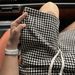 Unisex Summer Houndstooth Print Shorts Lightweight Retro High Street Fashion 5-Inch Inseam Casual Shorts_viptrois.com