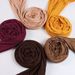 【】Thick Milk Silk Sweat Fabric Brushed Plain Wide Long Headscarf Right Angle Edge Scarf_viptrois.com