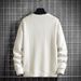 Men's Clothing Sweatshirt Men's Spring And Autumn Trendy Jacquard Long Sleeved T Shirt Large Size Loose Casual Round Neck Pullover Bottoming Shirt_viptrois.com