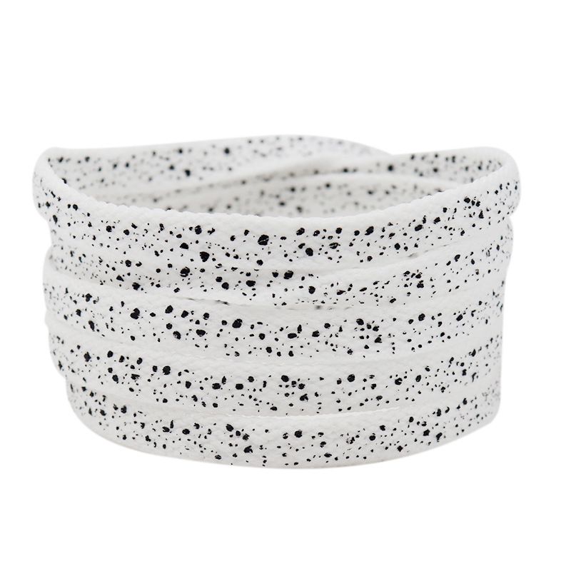 Flat 0.8cm Printed Splash Dot Polyester All-in-one Fashion Casual Shoelaces With String_viptrois.com