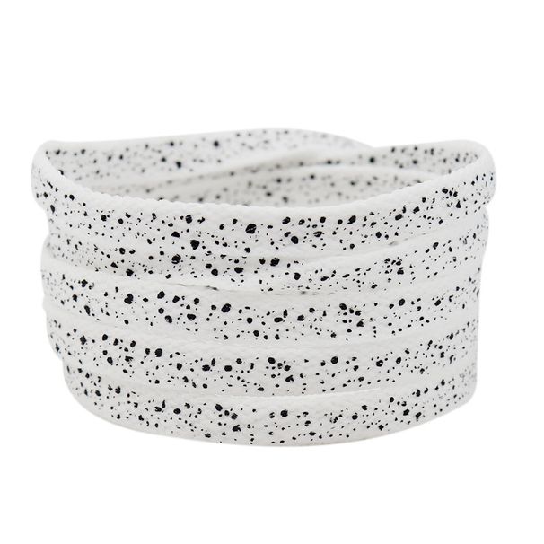 Flat 0.8cm Printed Splash Dot Polyester All-in-one Fashion Casual Shoelaces With String_viptrois.com