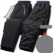 Down Cotton Pants For Men: Thickened Warm Cotton Pants For Outerwear In Autumn And Winter, Casual Double-layered Pants_viptrois.com