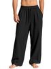 2026 Men's Loosely-Fitting Casual Sport Pants With Pocket Tie Strings And Solid Color Business Pants_viptrois.com