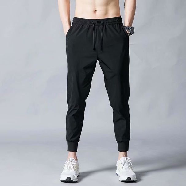 Men's Clothing Spring And Autumn Thin Buttoned Casual Sweatpants Men's Trendy Brand Ins Loose Straight Striped Color Matching Sports Trousers_viptrois.com