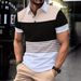 Summer Men's Casual Short-sleeved Polo Shirt Solid Color Lapel Fashion Business Breathable Comfortable Short-sleeved T-shirt Trendy_viptrois.com