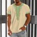 Men's T Shirt Pattern Bohemian Round Neck 3D Printing T Shirt Ethnic Style Casual Comfortable Short Sleeve_viptrois.com