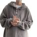 Solid color soft and sticky hooded knitted casual loose autumn and winter top men's sweater hooded versatile autumn and winter lazy_viptrois.com