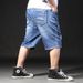 Guangzhou Xintang Jeans Summer Tide Brand Ripped Jeans Men's Fattened Plus Size Straight Pants Men's Large Size Men's Clothing_viptrois.com