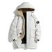 Pure Plus Size Men's Winter New Mid-Length White Duck Down Oversized Hooded Couple Jacket_viptrois.com