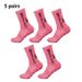 Premium Football Socks With Grip Dots - Breathable, Anti-Slip, Moisture-Wicking Sports Socks For Men & Women (5-Pack, Assorted Colors)_viptrois.com
