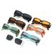 2025 Trendy Square Sunglasses - Water Transfer Small Frame With UV400 Protection (Unisex, Rectangular Cut Edge Design)_viptrois.com