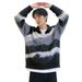 Retro Colorblock Sweater – Oversized Collared Knit Pullover With Striped Design (M-Xxl) | Unisex Vintage Streetwear For Men & Women_viptrois.com