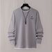 Monochrome Man- Cross-Border Hot-Selling Spring Autumn Round Neck Cotton Sweatshirt Casual Smiley Icon Simple And Elegant_viptrois.com