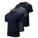 Men's Quick-Dry Performance T-Shirts 3-Pack - Moisture-Wicking Gym & Running Shirts With Breathable Fabric_viptrois.com