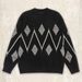 American Retro Diamond Pattern For Men New Trendy Fair Isle Ethnic Style Knitwear Autumn Winter Men's Knitted Sweater_viptrois.com