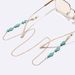 Punk Gold Turquoise Beads Leaf Handmade Mask Chain Anti-Slip Glasses Strap_viptrois.com