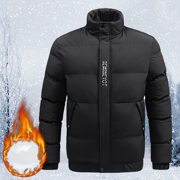 New Cotton-padded Jacket For Men In Autumn And Winter, Thickened With Down, Korean-style Slimming Down Cotton-padded Jacket_viptrois.com