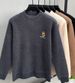 Men’s Fleece-Lined Mock Neck Sweater – Winter Thermal Knit Pullover, Chenille Thickened Long Sleeve Base Layer, Warm & Stylish_viptrois.com