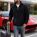 Men's Fleece-Lined Half-Zip Sweatshirt – Warm & Stylish Pullover For Fall & Winter_viptrois.com