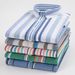 Men's Clothing Men's Casual Long Sleeve Shirt - Blue & White Striped Cotton Blend Relaxed Fit Button Down Shirt For Autumn & Spring_viptrois.com