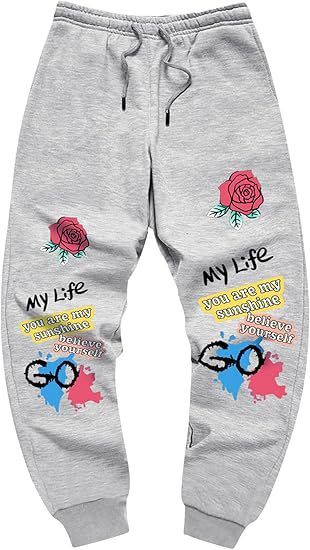 Unisex Fleece Jogger Pants With Letter Print, Straight Leg Design, Casual Sportswear Available In Multiple Colors And Sizes_viptrois.com