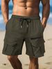 Men's Sports Shorts, Metallic Luster Shorts, Multi-pocket Work Shorts, Running And Cycling Shorts_viptrois.com