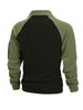 European Fit Fleece Pullover – Textured Sleeve Detail & Thermal Brushed Lining (Army Green, Cream, Navy)_viptrois.com