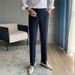 Men's Clothing Men's Casual Suit Pants Trendy Straight Leg Nine Point Pants Slim Fit Suit Pants Men's British Business Formal Pants_viptrois.com