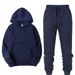 Men's Clothing Hoodie Trousers Suit Winter Plus Velvet Warm Fashion Color Matching Casual Sports Suit_viptrois.com