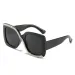 Special Design Color With Crystals Big Frame Rhinestone Bling Trendy Fashionable Sunglasses_viptrois.com